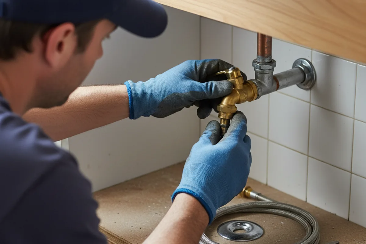 Shutoff valve and fitting work during Emergency Plumbing in Harvard